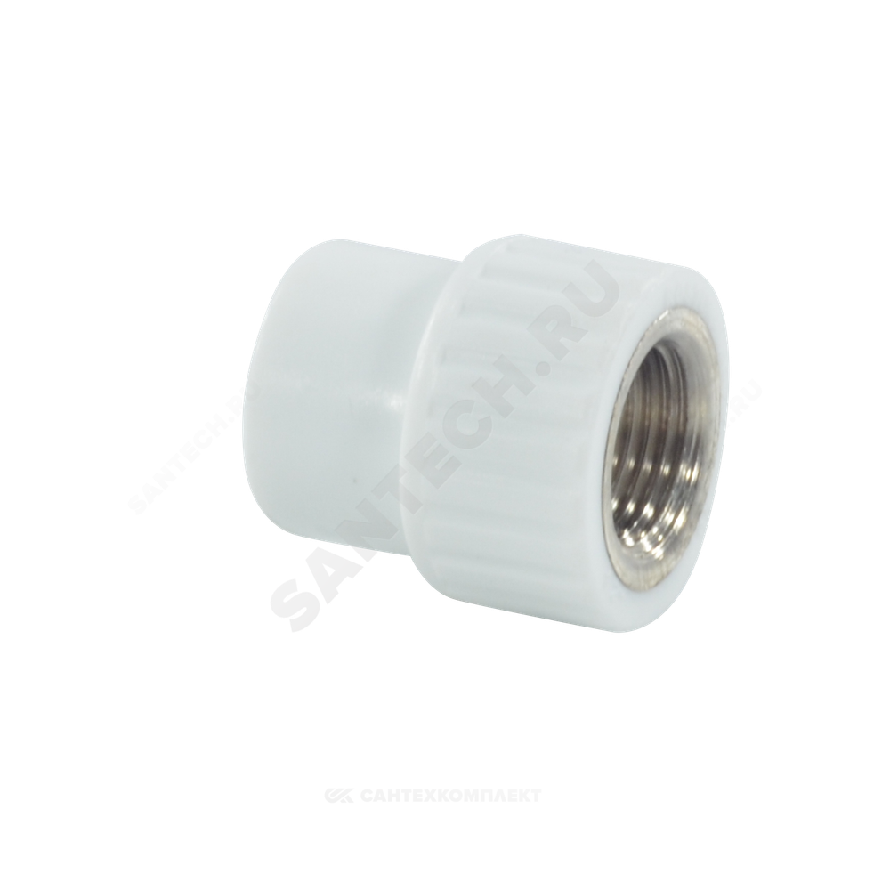 Муфта PP-R комбинированная белая Дн 25х3/4" ВР RTP (РосТурПласт) 10655