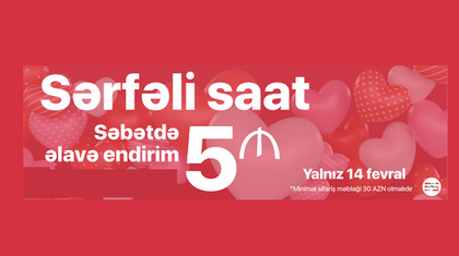 Yalnız 14 Fevralda Keçərli – Sevgililər Gününə Özəl Endirim!