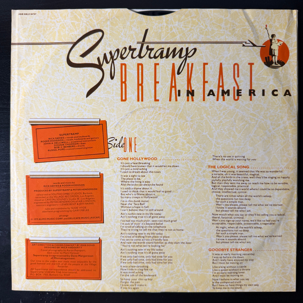 Supertramp ‎– Breakfast In America (Голландия 1979г.)