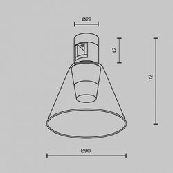 Накладной светильник Maytoni Bianca TR147-1-3W4K-PT