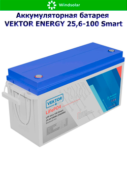 Аккумуляторная батарея VEKTOR ENERGY LFP 25,6-100 Smart (100Ah / 25,6V / 2560Wh / BMS / BT 4.0 / LiFePO4)