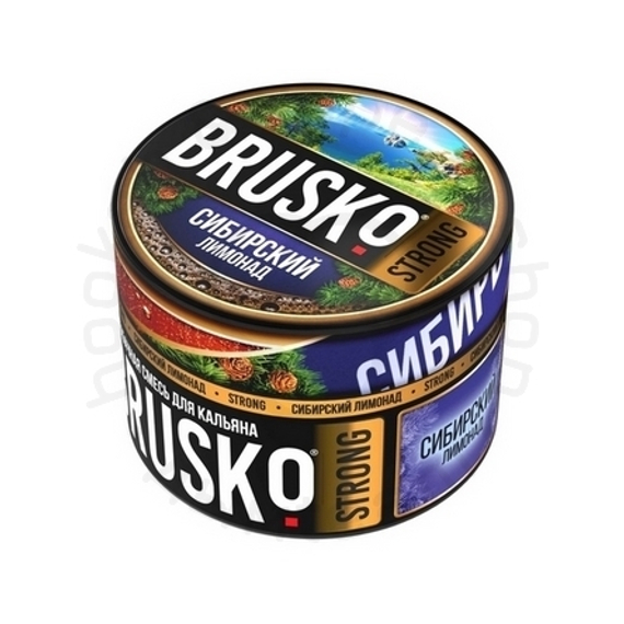 Бестабачная смесь для кальяна BRUSKO, 50 г, Сибирский лимонад, Strong