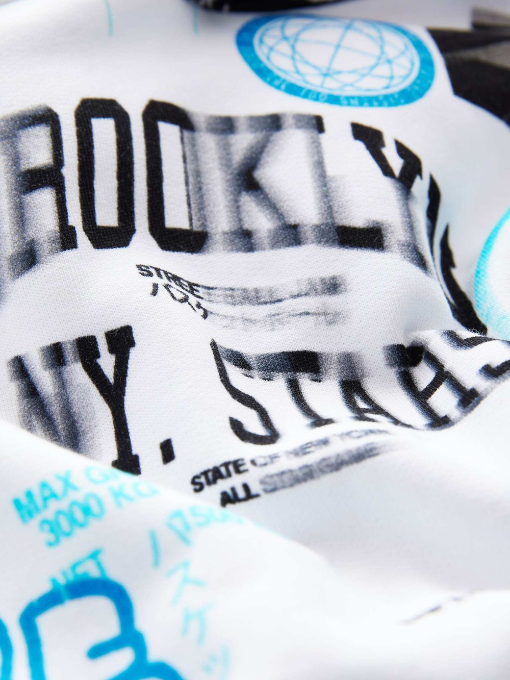 Толстовка с капюшоном для мальчика Next Q70-466, Белый, Синий