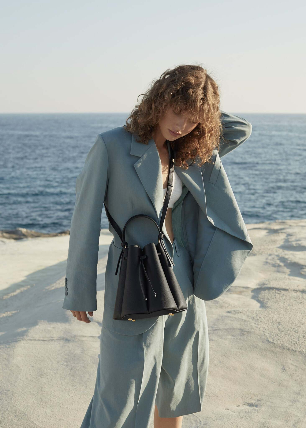 Сумка Polene Numéro Huit EDITION TEXTURED BLACK