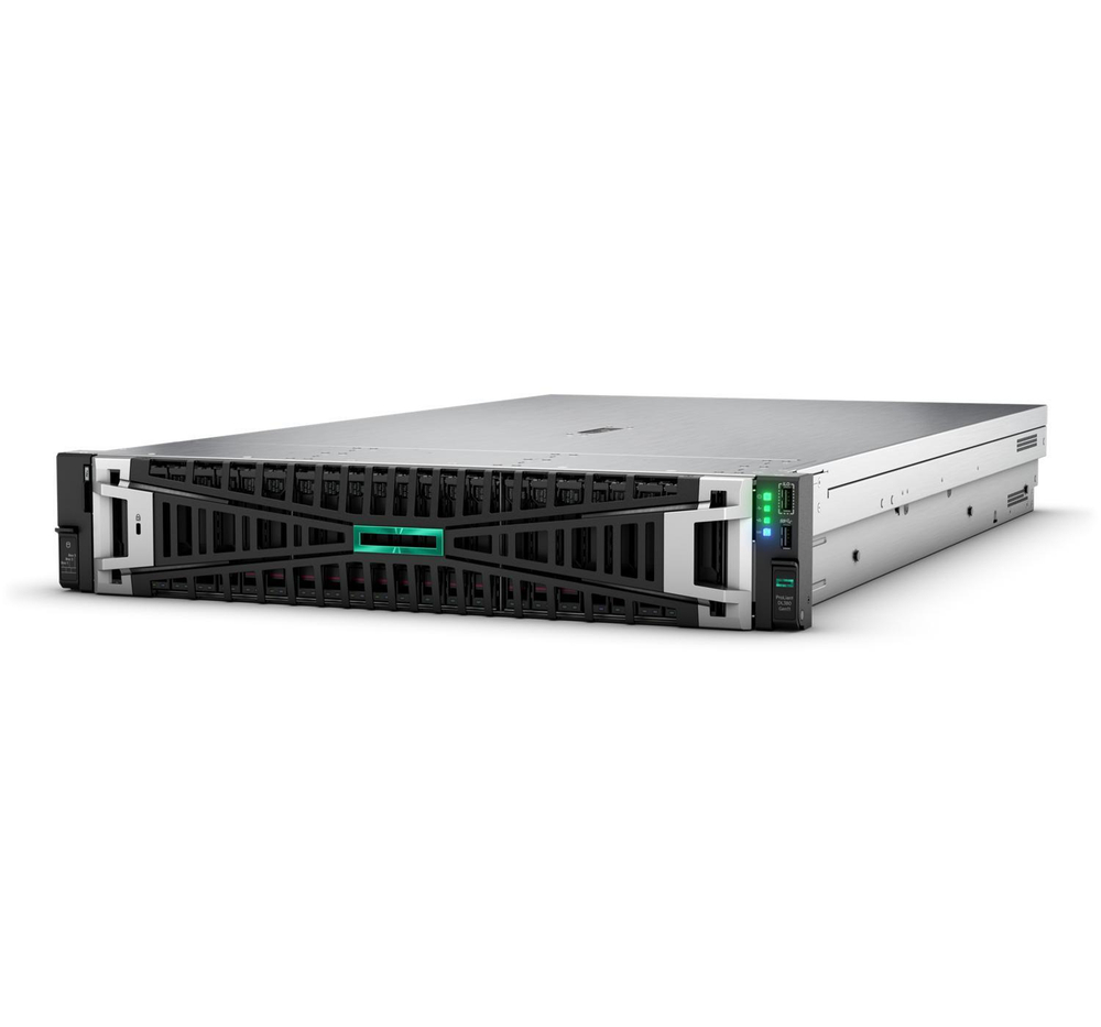 Server HP Enterprise/DL380 Gen11/1/Xeon Silver/4410Y (12C/24T 30Mb)/2 GHz/32 Gb/MR408i-o/4Gb/8SFF BC/4x1GbE OCP/No ODD/1 x 1000W Titanium