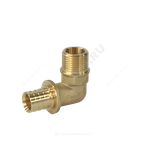 Угольник для PE-X труб аксиальный латунь Дн 16х1/2" НР РОС