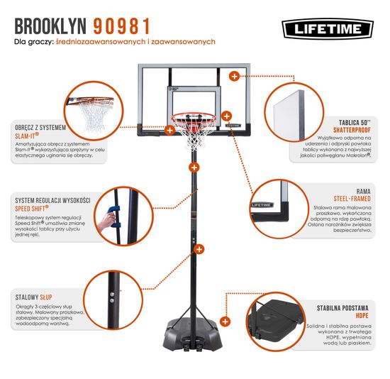 Баскетбольная стойка Lif time 90981