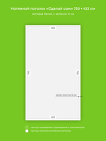 Матовый натяжной потолок 31.7 м2