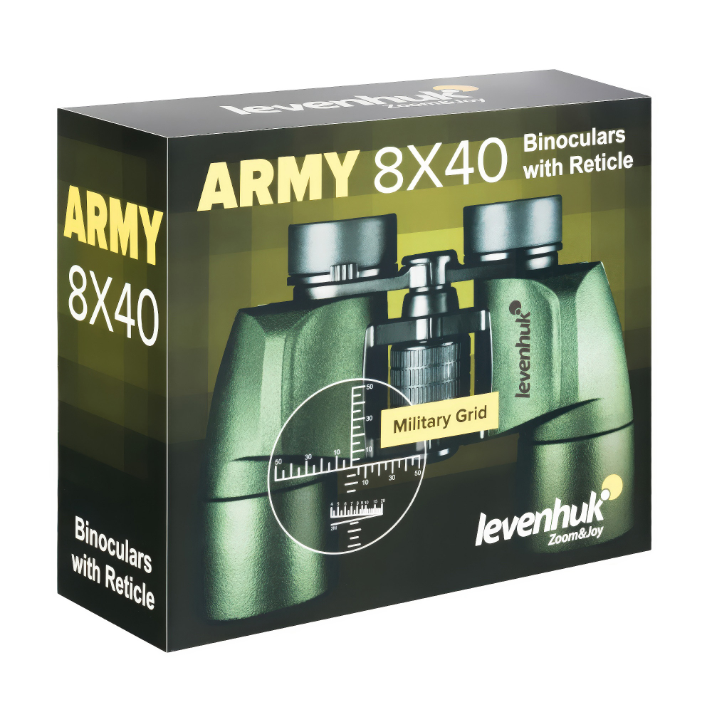 Бинокль Levenhuk Army 8x40 с сеткой - Упаковка