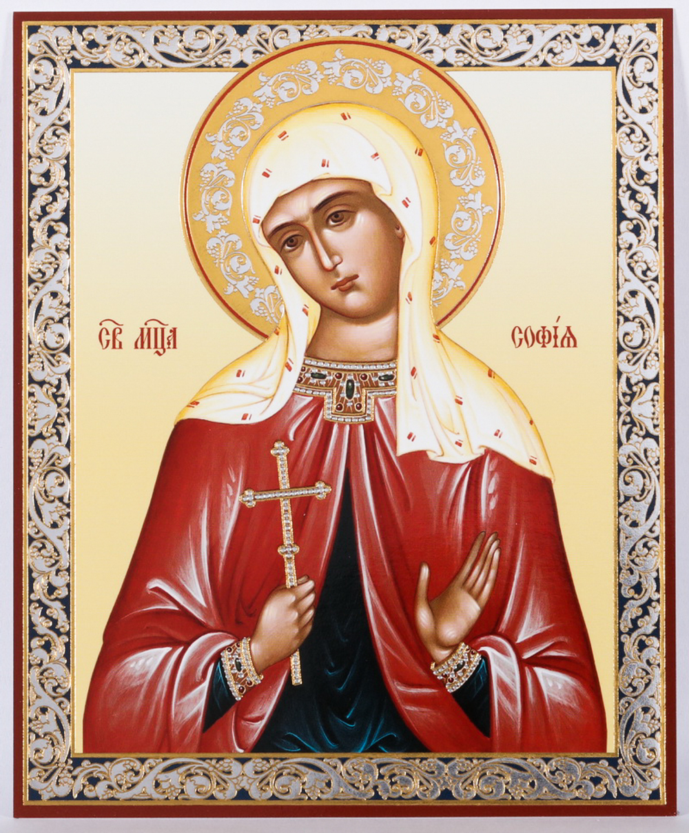 Икона оргалит 11х13 дв/тис София (3) Римская