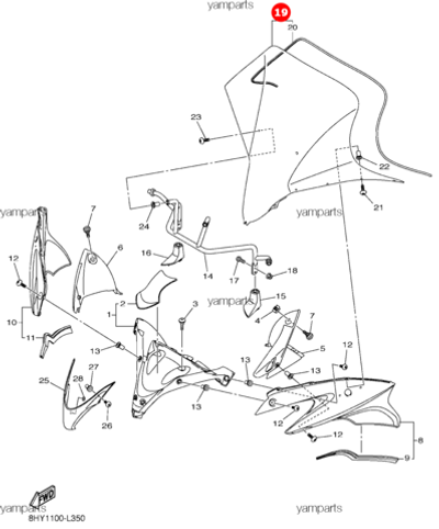 Стекло ветровое Venture GT (ST)