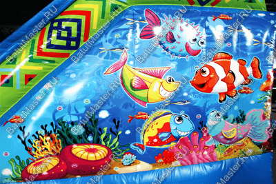 Коммерческий надувной батут "Рыбка-клоун" 5*5*5 м