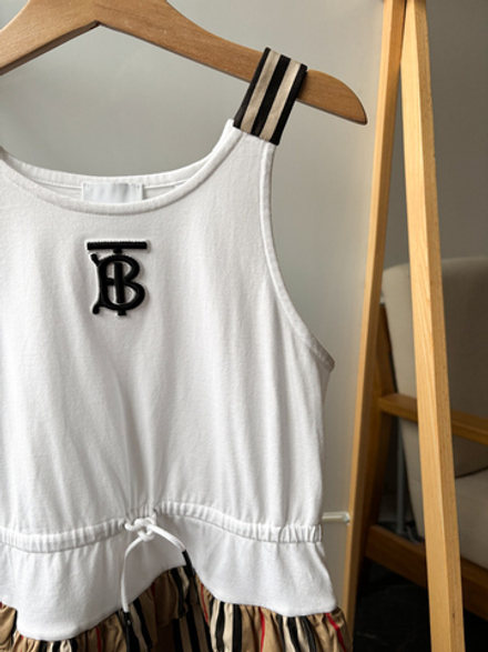 Хлопковое платье сарафан Burberry, 128