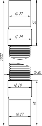 ШЛАНГ СЛИВНОЙ ДЛЯ СТИРАЛЬНОЙ МАШИНЫ 200 СМ AQUANT В ПАКЕТЕ