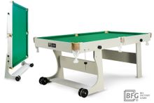 Бильярд BFG Compact Light 6 (Серый) (РП, серый (ЛДСП), ЛДСП_16, Сукно Euro Pro 50 ш1.98м Yellow green, Х/б сетка)