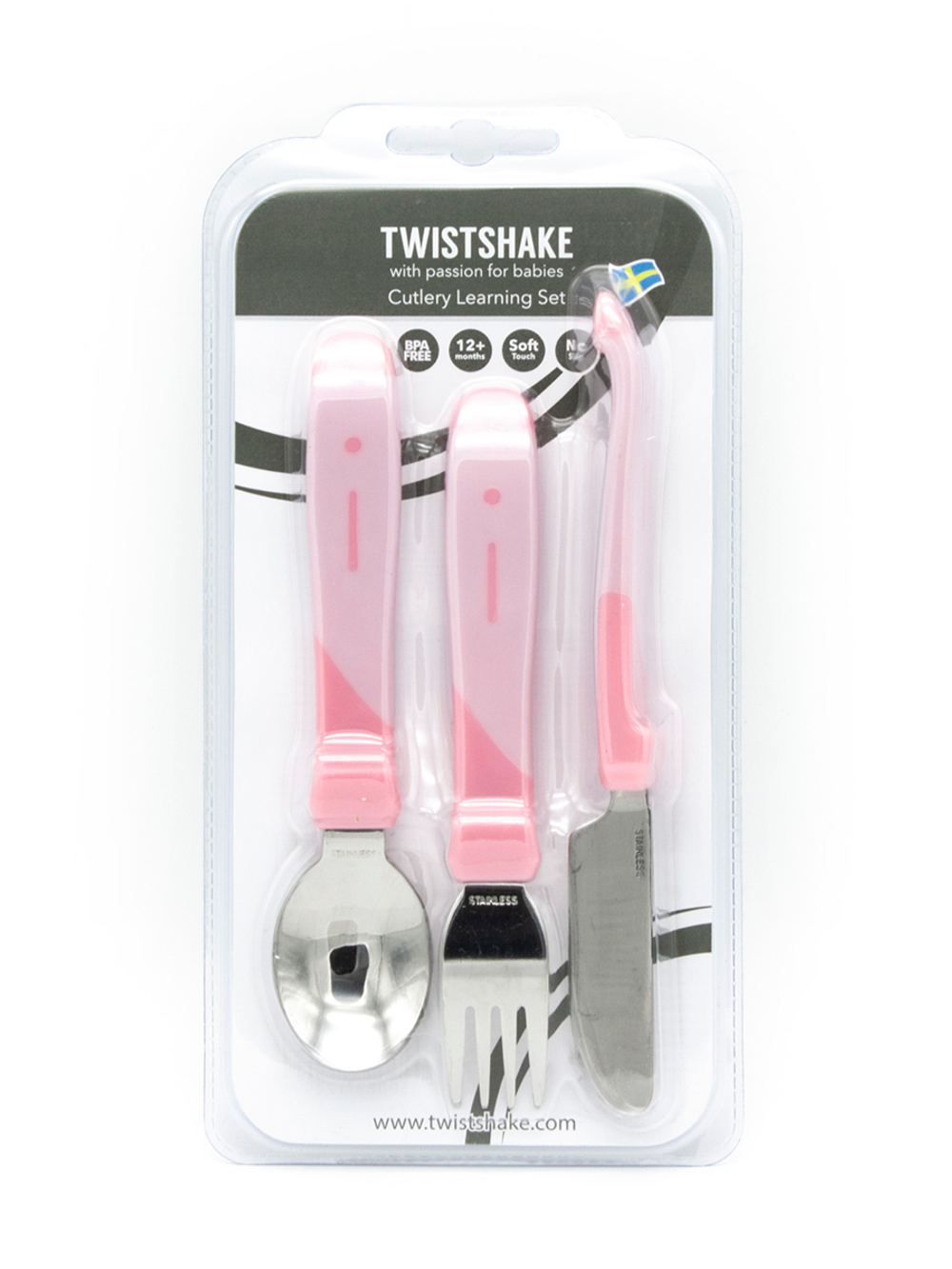 Набор приборов из нерж. стали Twistshake (Learn Cutlery Stainless Steel)_2