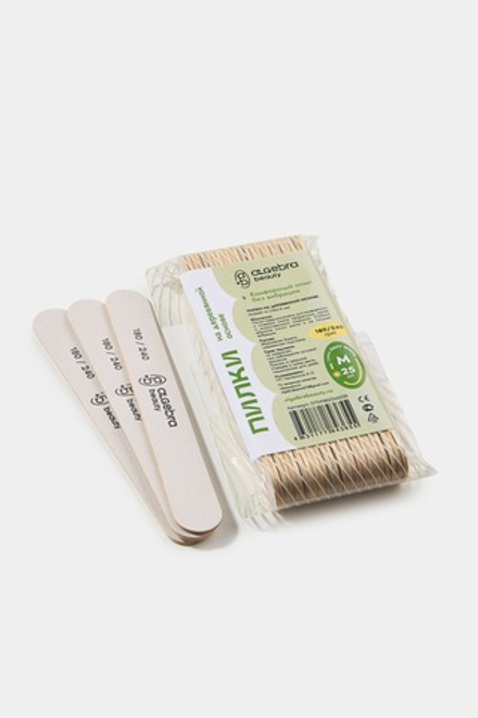 Пилки на деревянной основе, белые, размер М, 25 шт