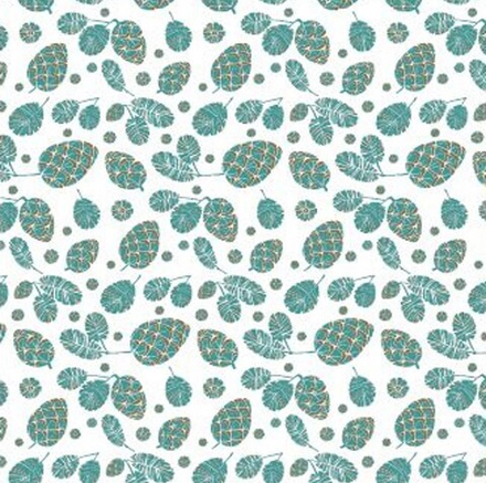 Упаковочная бумага (0,7*1 м) Новогодние шишки