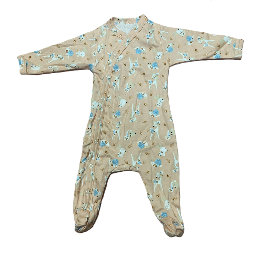 Комбинезон №2 из интерлока (100% хлопок)на кнопках с закрытыми ножками на рост 68 см