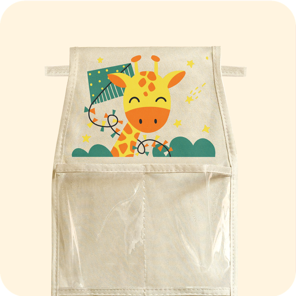 Кармашки для детского сада на резинке. Жираф