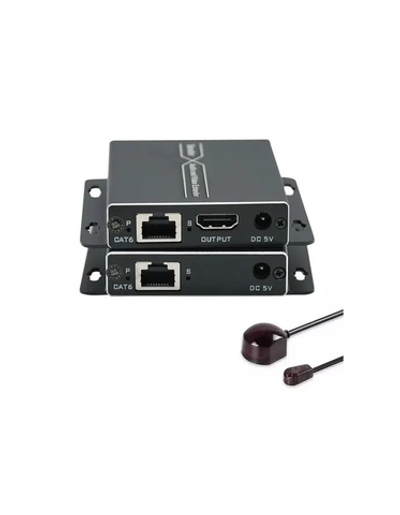 ORIENT VE045IR-2.0, HDMI 4K extender (Tx+Rx), активный удлинитель до 60 м по витой паре Cat6, HDMI 2.0, 4K@60Hz, HDCP2.2, дополнительный выход HDMI, передача ИК (33167)