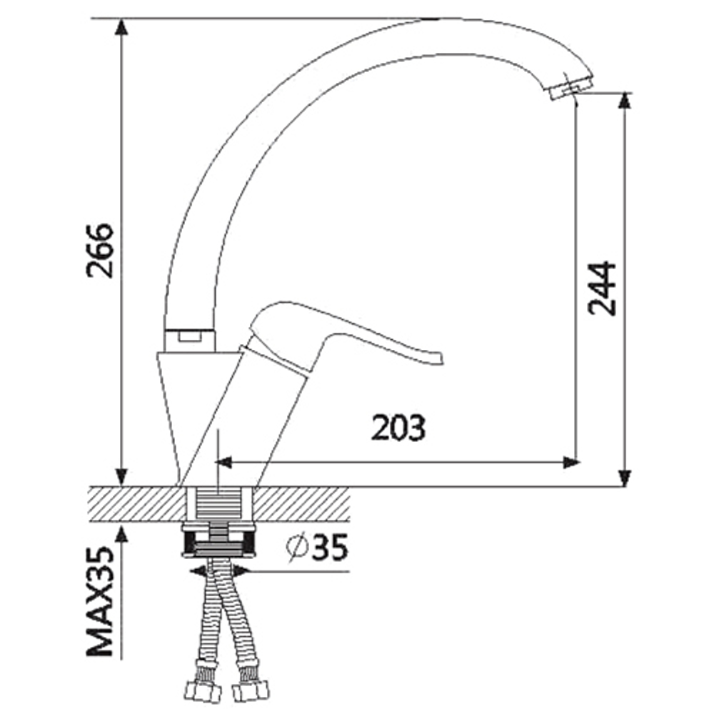 Смеситель для кухни Oute T10 T10413B