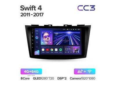 Магнитола Teyes CC3 4-64 Suzuki Swift 4 2011 — 2017 10.2"