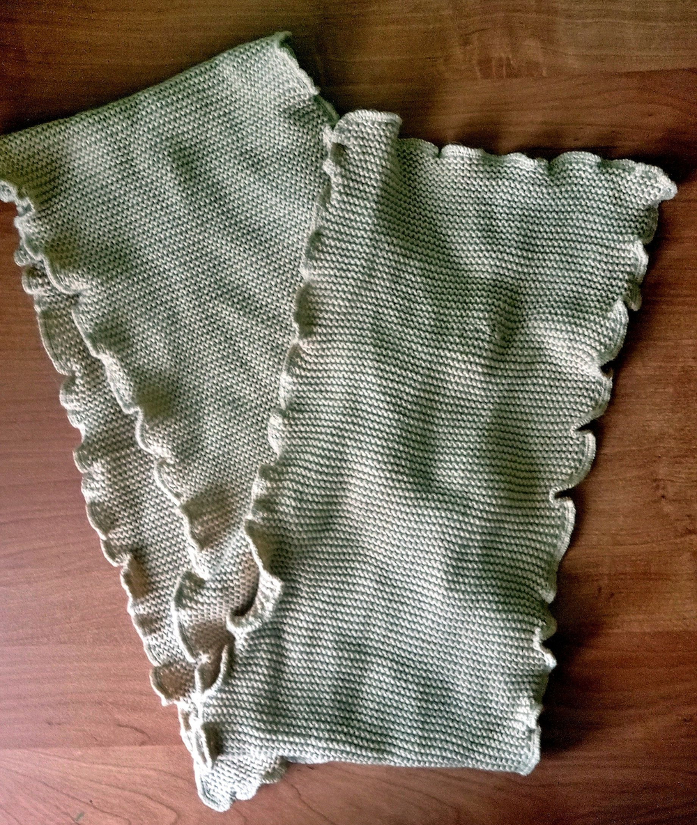 Набор зимняя женская шерстяная шапка и шарф, цвет охра