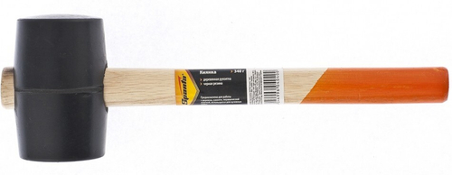 111605 Киянка резиновая, 910 г, черная резина, деревянная рукоятка Sparta