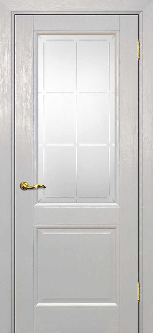 Дверь PSU-27 / Цвет Лунное дерево / Сатинат с художественным рисунком решетка / Двери PROFILO PORTE