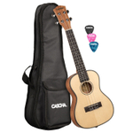 CASCHA HH 2154 Tenor Mahogany Ukulele Set - Solid Top (чехол и 3 медиатора в комплекте)