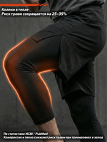 Шорты тренировочные двойные LEGENDA Gym Tigh черные