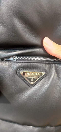 Черный кожаный жилет Prada премиум класса