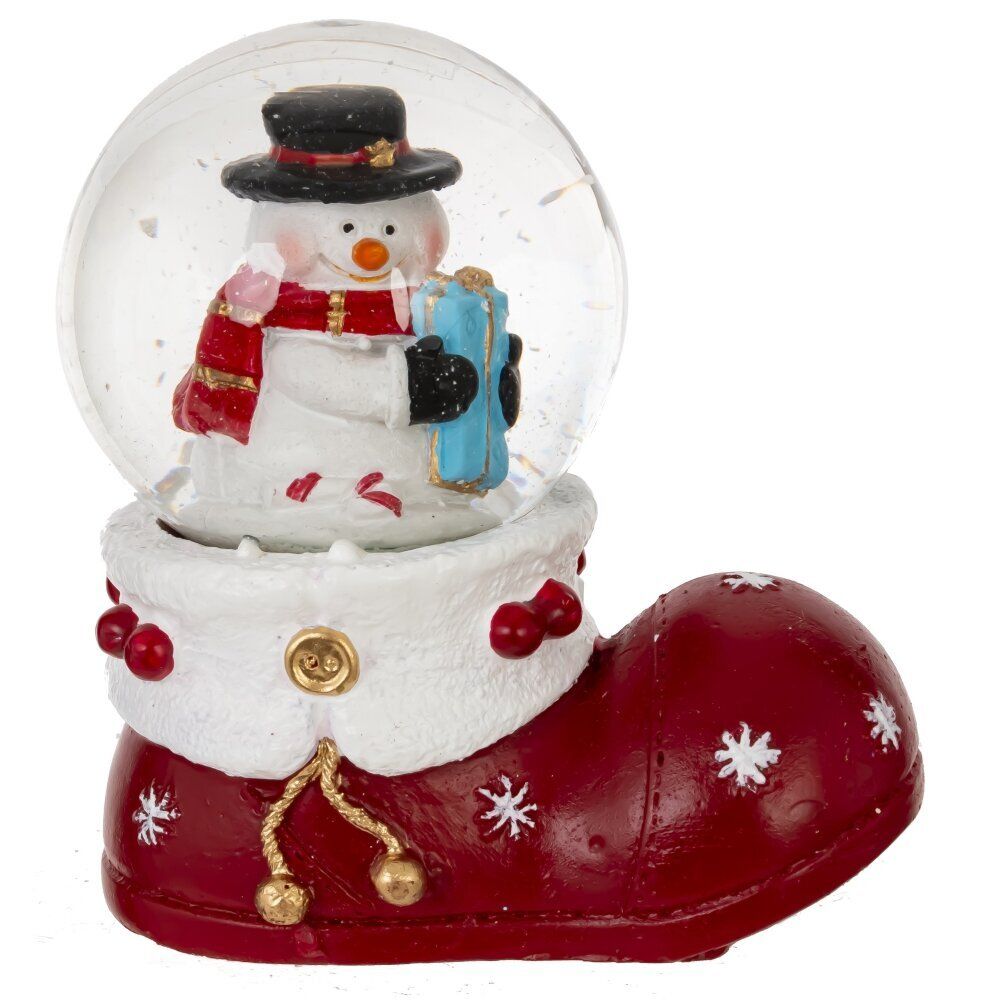 GAEM Фигурка декоративная "Дед Мороз/Снеговик" в стекл шаре, L5 W4,5 H7 см, 2в.