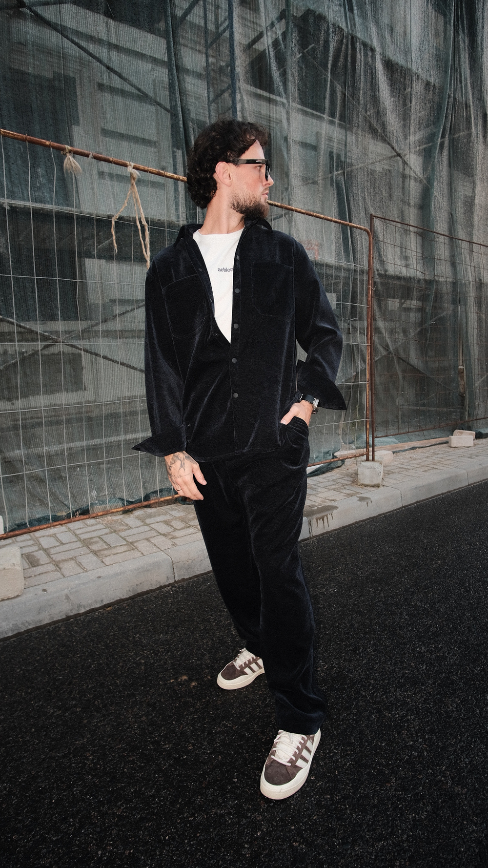 Брюки "Velvet" синие