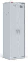 Двухсекционный металлический шкаф для одежды ШРМ-С