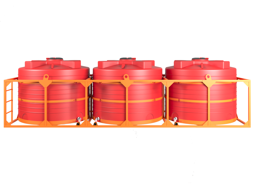 Кассета низкая 3*5000л КАС Политим 15000 л.(6470x2190x1773см;красный) - арт.560818