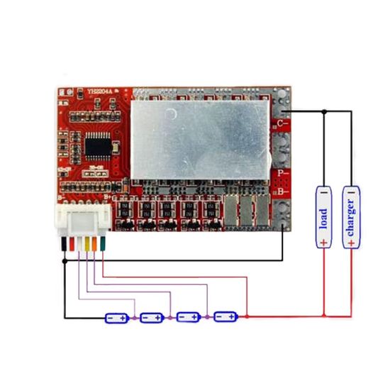 Плата защиты Li-Ion Li-Po 3.7V аккумулятора 4S 50A BMS с балансировкой