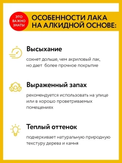 Лак алкидный глянцевый DETON, бесцветный атмосферостойкий, баллон аэрозоль 520 мл