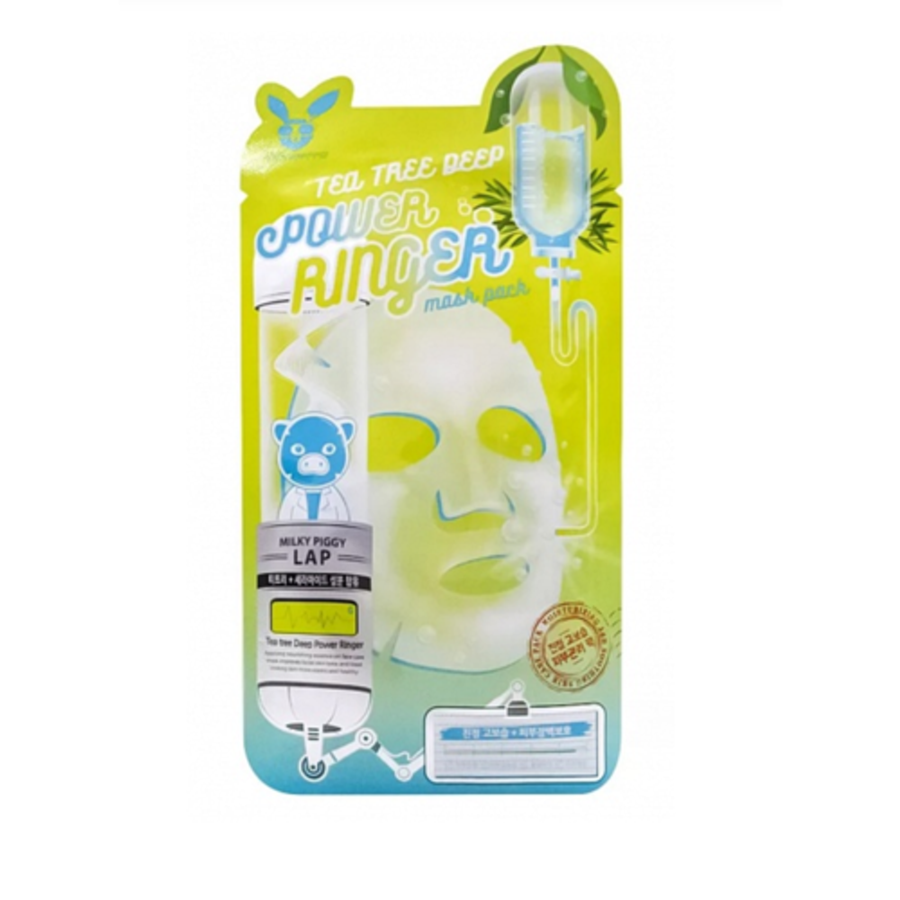 Elizavecca Маска тканевая для лица чайное дерево - Tea tree deep power ringer mask pack, 23мл