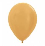 Шар (12"/30 см) Ассорти Де Люкс, Перламутр-Метал 50 шт.