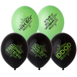 Шар латексный 35см Про Геймеров (Черный, Зеленый)