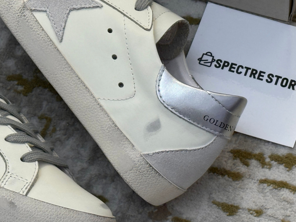 Super Star With Silver Heel Tab and Metal Stud Lettering