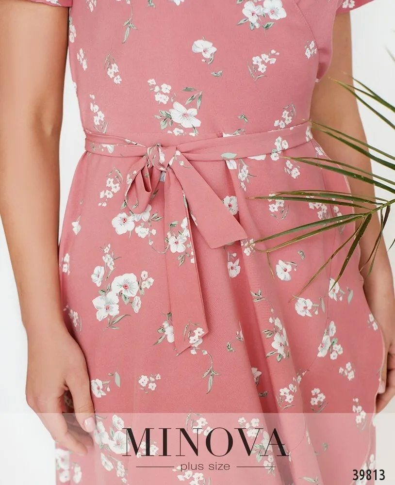 Платье 3152B-розовый Minova