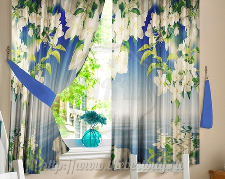 Фото-шторы для кухни: Май (арт. L20-2012)  -  (145х160)х2 см.