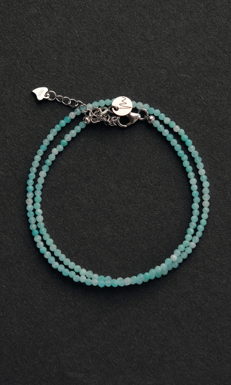 Чокер "Memo about Summer" из амазонита 33-38 см