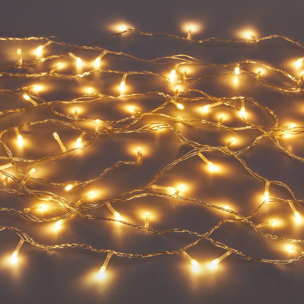 СНОУ БУМ Гирлянда эл. вьюн 9м, 100 LED, шампань, пост. свечение, ПВХ прозрачный, 220В