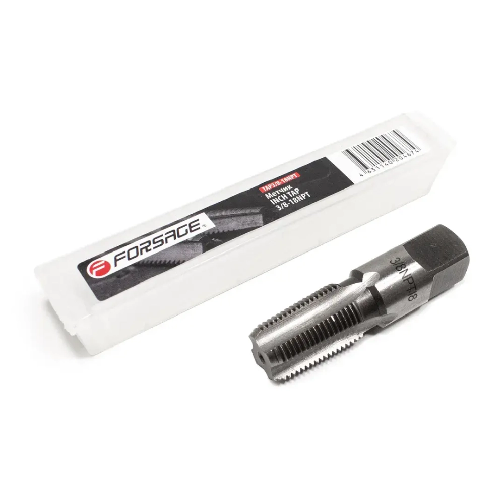 Метчик 3/8-18NPT (дюйм),в пластиковом футляре Forsage F-TAP3/8-18NPT