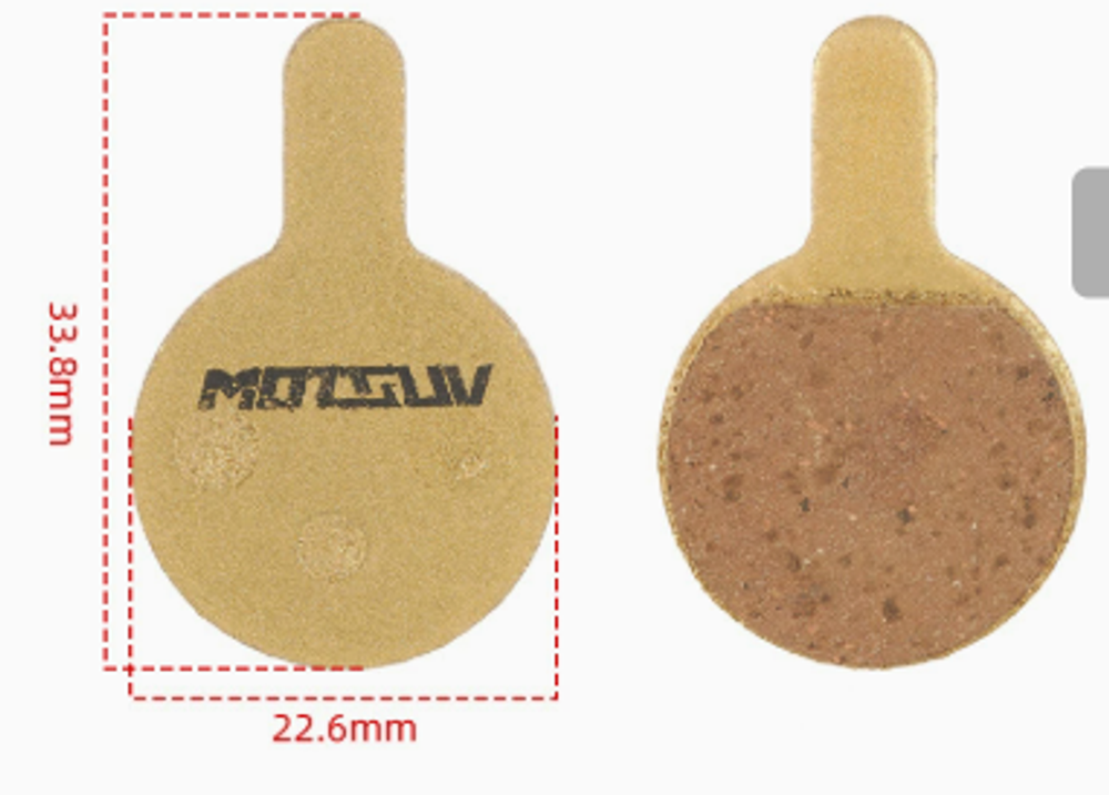 Цельнометаллические тормозные колодки на медной основе MOTSUV - 07C