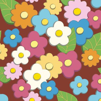 Цветочный бордовый